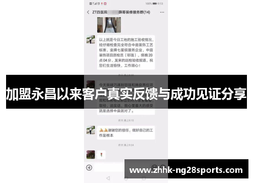 加盟永昌以来客户真实反馈与成功见证分享